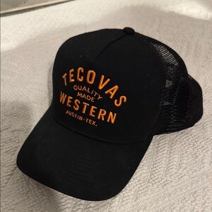 Tecovas Black and Orange Trucker Hat